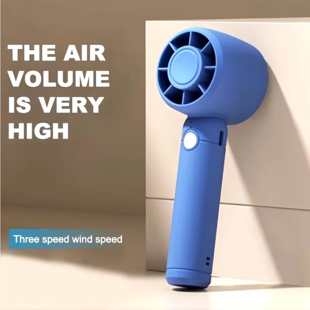 Blue Mini Handheld Fan - Picture 2 of 3